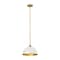 Z-Lite Landry 1 Light Pendant, Matte White & Rubbed Brass 1004P14-MW-RB - alternate 7